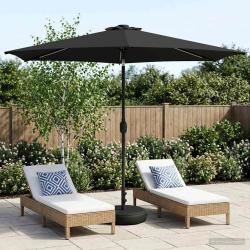 Parasol de jardin avec lumi&egrave;res LED et base 300 x 300 cm