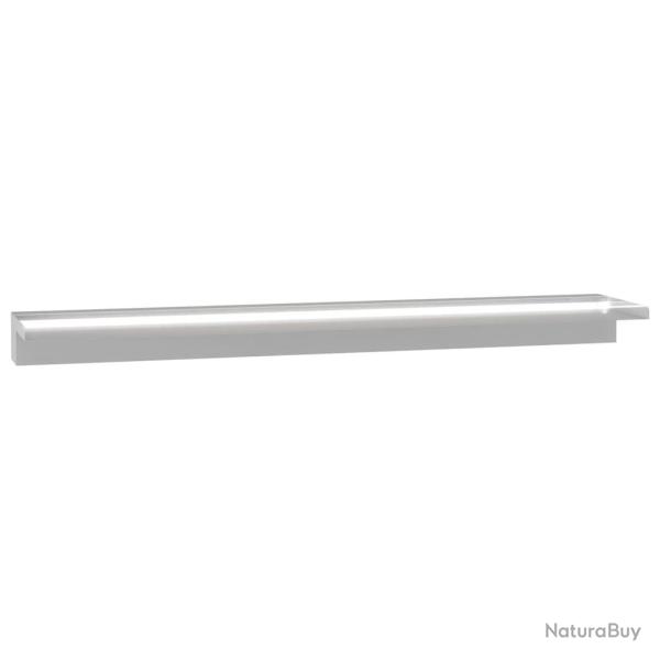 Lame de cascade de piscine avec LED acier inoxydable 110 cm