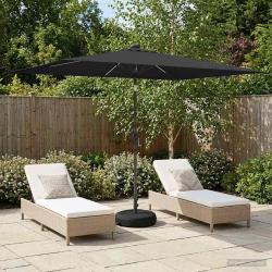 Parasol de jardin avec lumi&egrave;res LED et base 200 x 300 cm