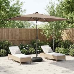 Parasol de jardin avec lumi&egrave;res LED et base 200 x 300 cm