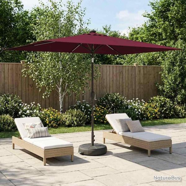 Parasol de jardin avec lumi�res LED et base 200 x 300 cm