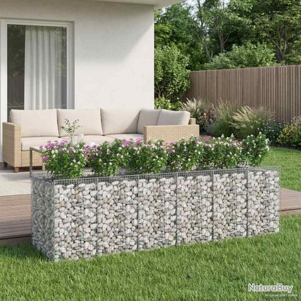 Lit sur�lev� gabion 3 pcs Argent�