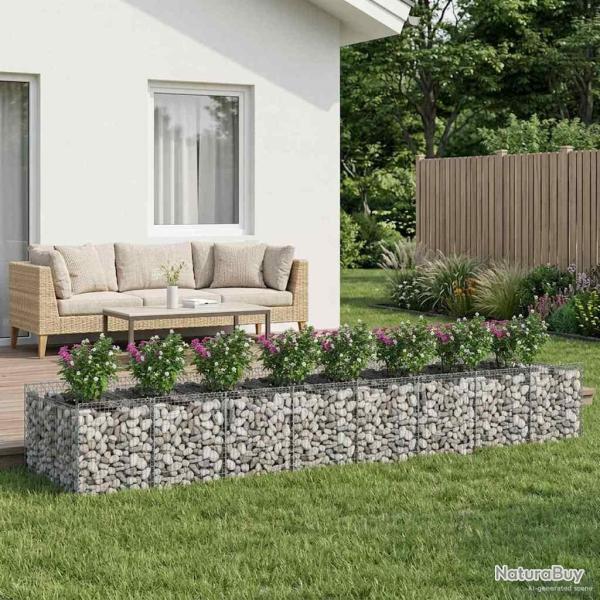 Lit sur�lev� gabion 3 pcs Argent�