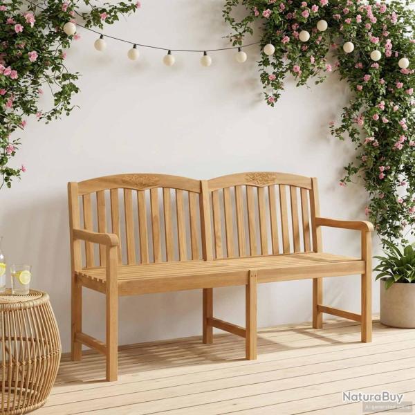 Banc en Bois Sculpt� en Rose 179,5 x 61 x 90 cm Naturel