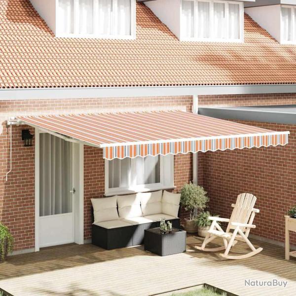 Auvent r�tractable Multicolore 400 � 350 cm Tissu et Aluminium
