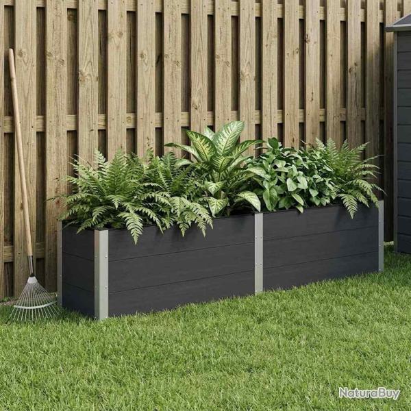 Jardini�re sur�lev�e Noir 250 x 50 x 54 cm