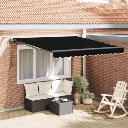 Auvent r&eacute;tractable Noir 300 x 250 cm Polyester