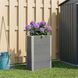 Jardini&egrave;re sur&eacute;lev&eacute;e Gris 50 x 30 x 82 cm WPC et Aluminium