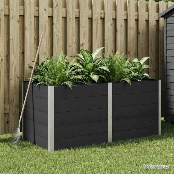 Jardini�re sur�lev�e Noir 200 x 100 x 91 cm