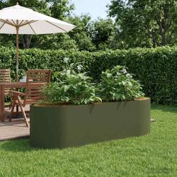 Jardin sur&eacute;lev&eacute; Vert olive 140 x 40 x 40 cm Acier