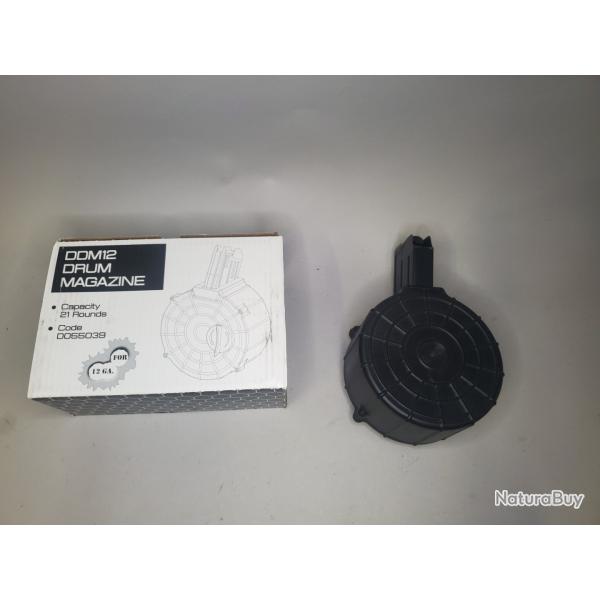 CHARGEUR TAMBOUR 21 COUPS DERYA POUR MK12 CAL. 12