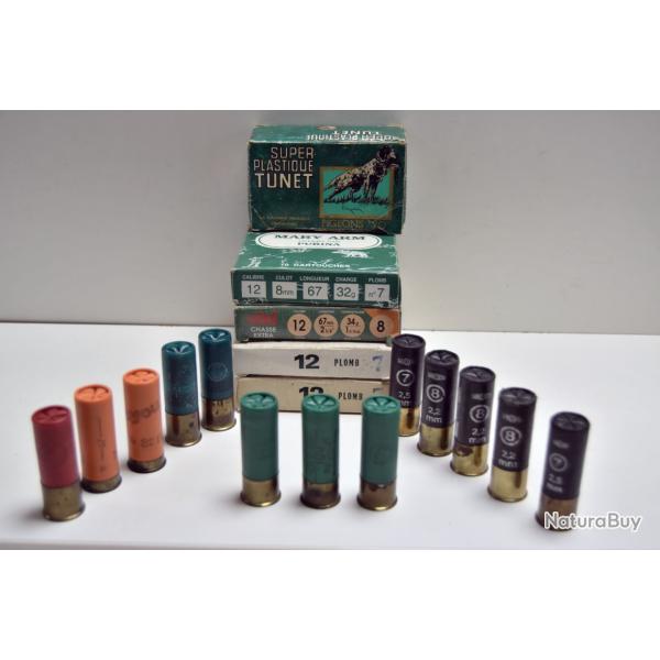 Lot de 64 cartouches BJ/BG Plomb n� 7, 7.5 et 8 - Cal 12