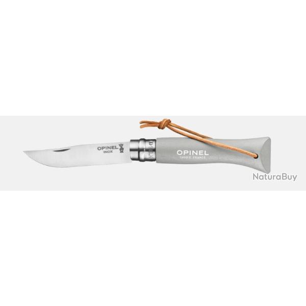 Couteau pliant OPINEL baroudeur N� 06 nuage avec lien en cuir