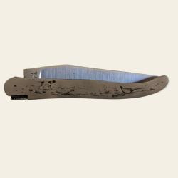Couteau Laguiole grav&eacute; - Acier