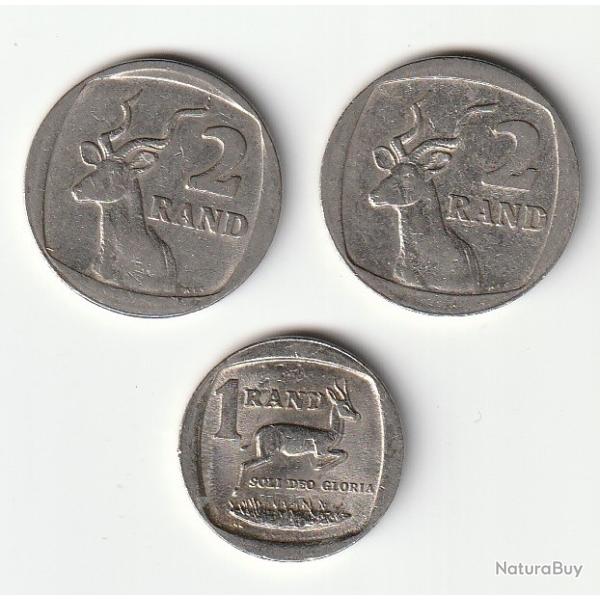 LOT Pi�ces de Monnaie Afrique du Sud lot de 3 pi�ces