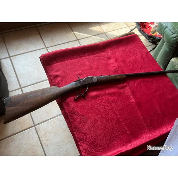 Carabine ancienne � chien ext�rieur et bloc basculant de marque Rivolier en 22 bosquette et 6 mm