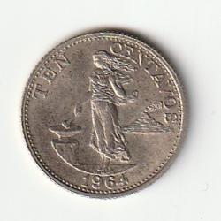 PIECE DE MONNAIE PHILIPPINES 10 Centavos 1964
