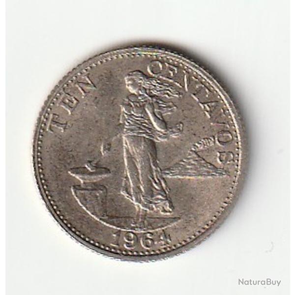 PIECE DE MONNAIE PHILIPPINES 10 Centavos 1964
