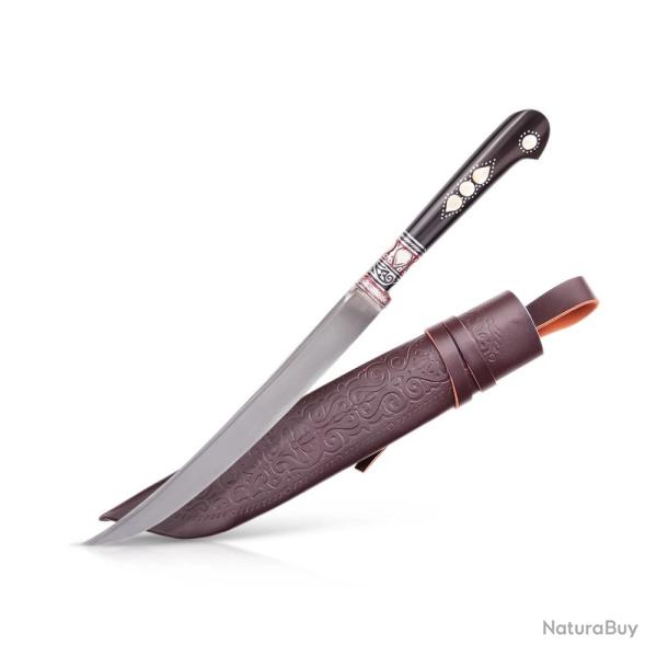 Grand Couteau Pchak Ouzbek Artisanal 31,5cm  Lame Acier Carbone  Manche Noir en �bonite