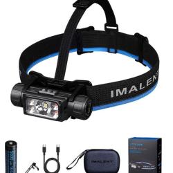 Lampe Frontale Rechargeable USB-C HT70 &Eacute;tanche Triple Source &Eacute;clairage Bivouac Chasse Imalent