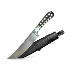 Couteau Traditionnel Ouzbek Pchak 30cm Lame Acier de Roulement  Manche &Eacute;bonite