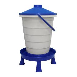 Abreuvoir sur pieds 25L avec flotteur et filtre - Bleu et Blanc