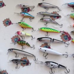 Lot Rapala 95 leurres + bo&icirc;tes + sac.