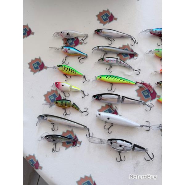Lot Rapala 95 leurres + bo�tes + sac.