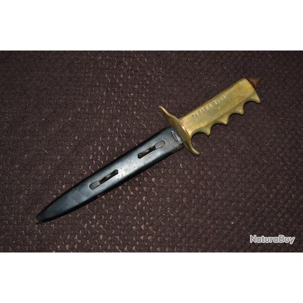 couteau de tranch�e de goumier guerre 39/45 trench 1918 US d�barquement provence