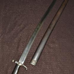 ba&iuml;onnette des chasseurs de Vincennes rare 1866 pas chassepot