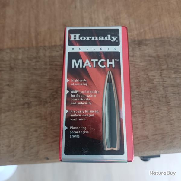 Ogives Hornady Match 6mm .243 Boite neuve