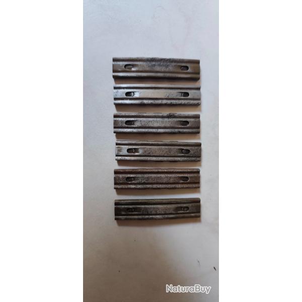 Lot de 06 lames chargeurs mauser 98K - 8x57is sans fabricant - �tat moyen