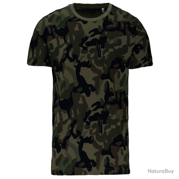Tee shirt camo manche courte homme