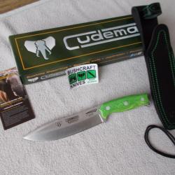 COUTEAU CUDEMAN KA&Iuml;MAN/ MANCHE JUMA/ACIER BOLHER N695/OPUS KNIVES/BUSHCRAFT/CHASSE/SURVIE/KNIFE