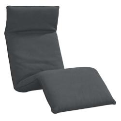 Chaise longue pliante tissu oxford anthracite 175x54x8,5 cm inclinable