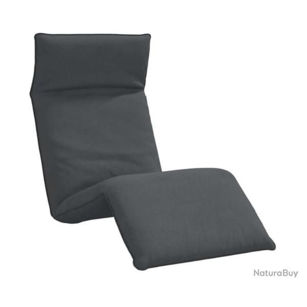 Chaise longue pliante tissu oxford anthracite 175x54x8,5 cm inclinable