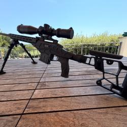 Carabine SABATTI 308 ST-18 + lunette VORTEX Strike Eagle 5-25x56 + silencieux + bi-pied.