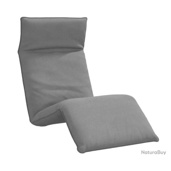 Chaise longue pliante tissu oxford gris 175x54x8,5 cm inclinable