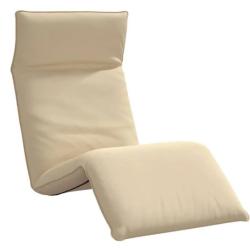 Chaise longue pliante tissu oxford beige 175x54x8,5 cm inclinable