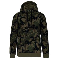 Sweat shirt &agrave; capuche homme camo