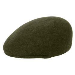 Faustmann GERMANY - CASQUETTE PLATE OLIVE UNI 100% LAINE T59