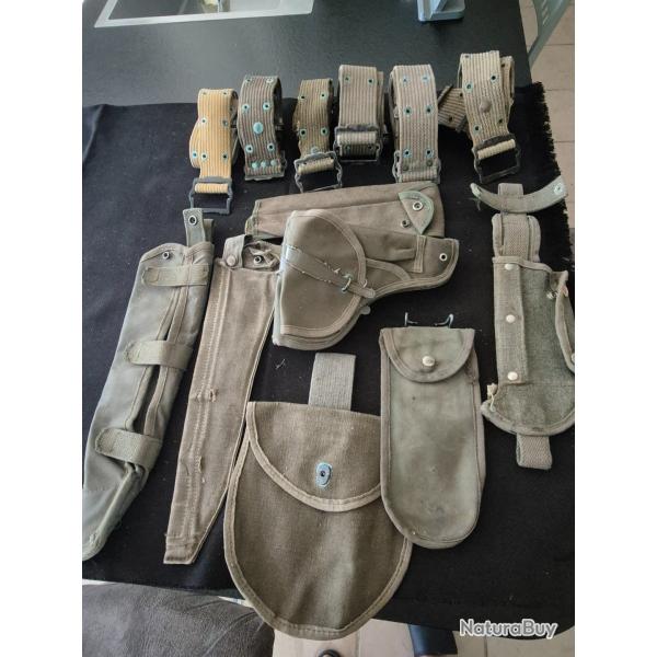 Equipements individuels, en toile ,de campagne, ann�e 60 � 90. FRANCE.