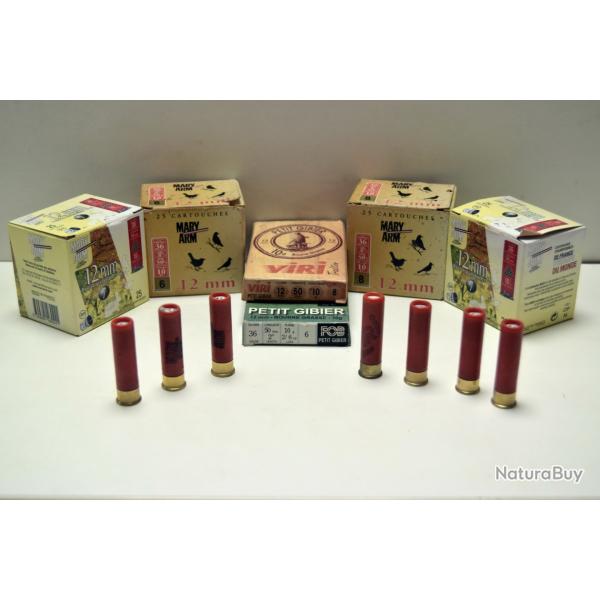 Lot de 124 cartouches 10g plomb n�6-7-8 - Cal 12mm