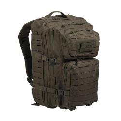 Sac &agrave; dos d'assaut Mil-Tec US Large 36 litres polyester PVC avec syst&egrave;me Laser Cut frontal et compar