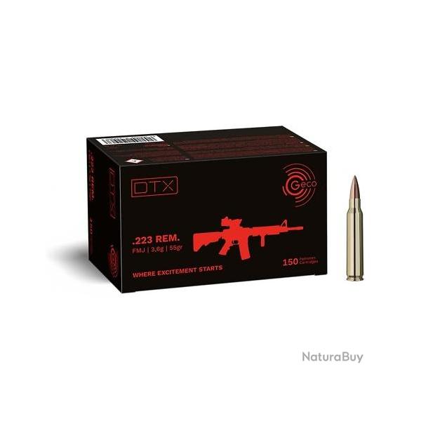 Munitions GECO 223 DTX FMJ 55gr x150