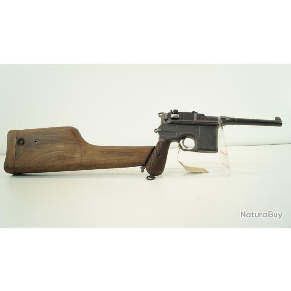 pistolet mauser c96 9x19 crosse vendu s&eacute;parement