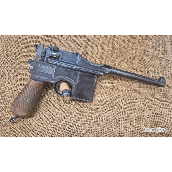 Pistolet WW1 C96 MAUSER mod�le C 96 calibre 7.63 Allemagne WW1 tr�s bon �tat superbe patine