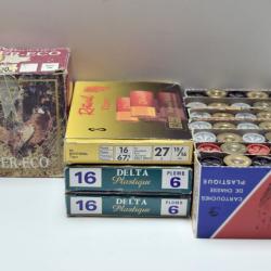 Lot de 83 cartouches BJ-BG plomb 4-5-6 - Cal 16