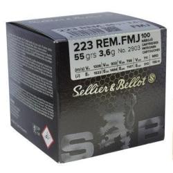 MUNITION SELLIER & BELLOT 223 REM FMJ 55GRS/3.6G