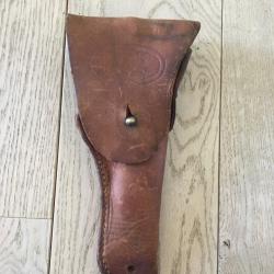 Etui cuir brun de colt 1911A1 WW2 WWII US Army Arm&eacute;e Am&eacute;ricaine